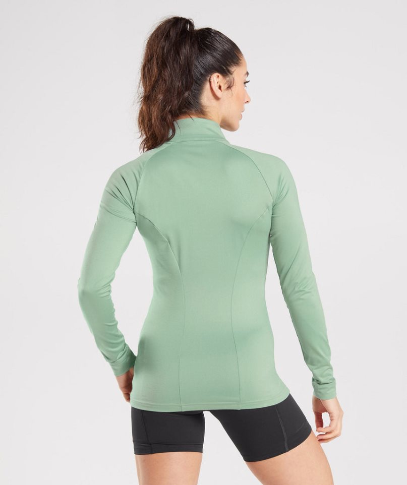 Women's Gymshark Training Zip Up Jackets Green | CA 5N3D67